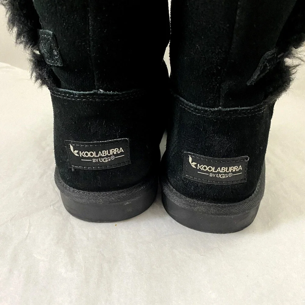 Koolaburra By Ugg Kinslei Black Suede Winter Snow Mid Calf Boot 1096443 …